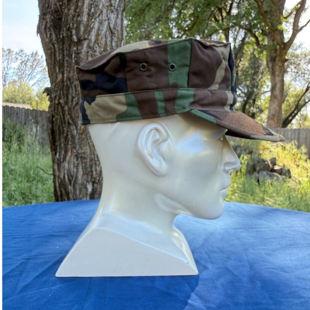 Sekri Industries US Military Woodland Camouflage Utility Cap Large Ripstop Hat